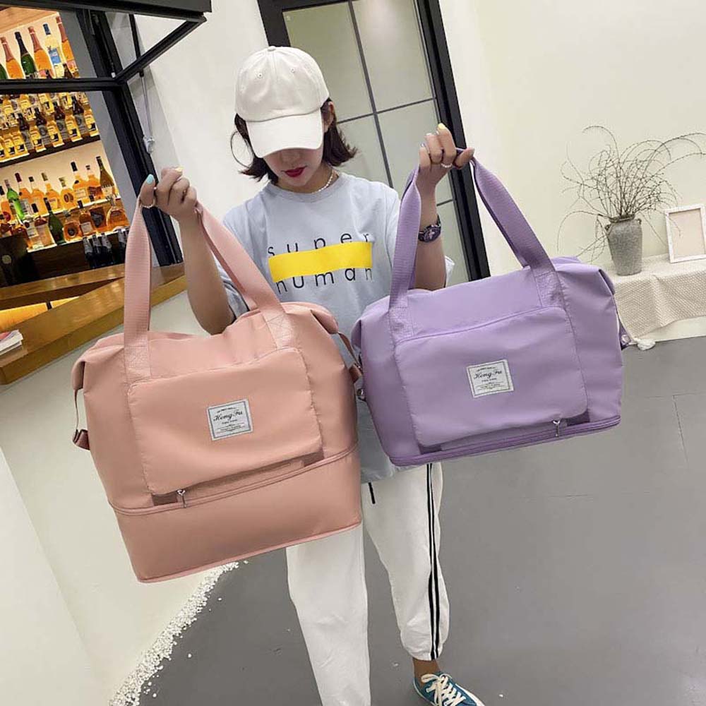 Fitness Pouch Oxford Cloth Travel Bag Foldable Large Capacity Handbag  Family Vacation