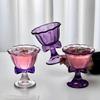 Bicchiere Creativo Viola con Gambo e Fiocco per Cocktail, Champagne, Vino e Caffè