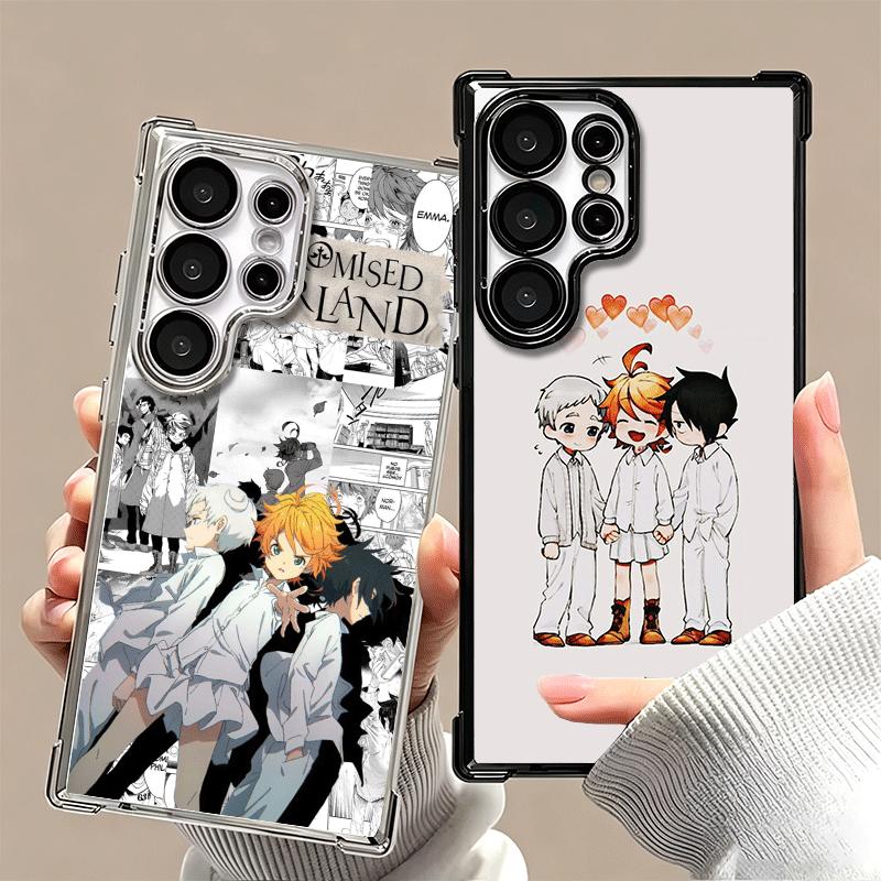 The Promised Neverland Anime Soft Phone Case For Samsung Galaxy S26 Ultra S25 Edge S24 FE S23 Plus S22 S21 + S20 Plating Anti-Fa