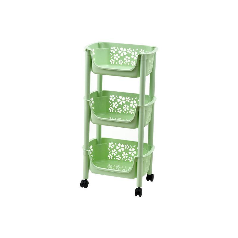 Movable Kitchen Storage Rack for Vegetables, Fruits, Spices, and Jars