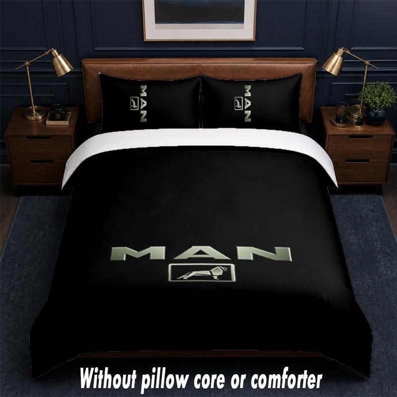 Set Biancheria da Letto MAN Design 1 Copripiumino + 2 Federe Morbido Traspirante Biancheria da Letto per la Casa