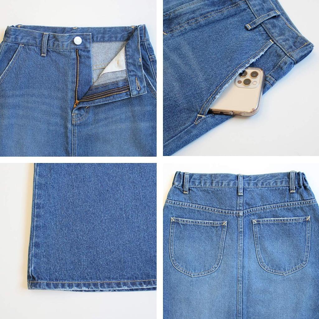 Selectively Berry Long Denim Plus Elastic Beautiful Casual Long Suitable for Size M Women's Skirt, Size, Leg-Lengthening Effect, Slimming, Waist,