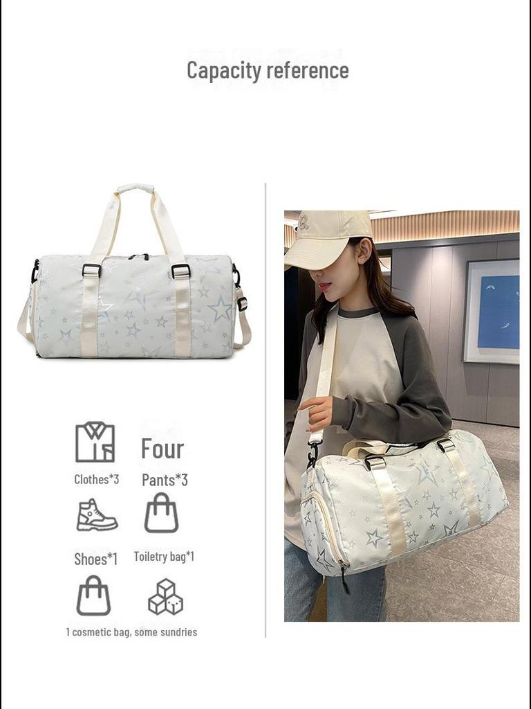 Spacious Travel Bag with Shoe Compartment and Wet/Dry Separation, Hand-Carry Sports & Leisure Design.