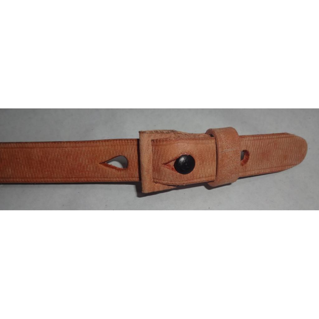 German Mauser K98 WWII Rifle Leather Sling w/Sight Hood Natural Color PP-TFEH-OJ96
