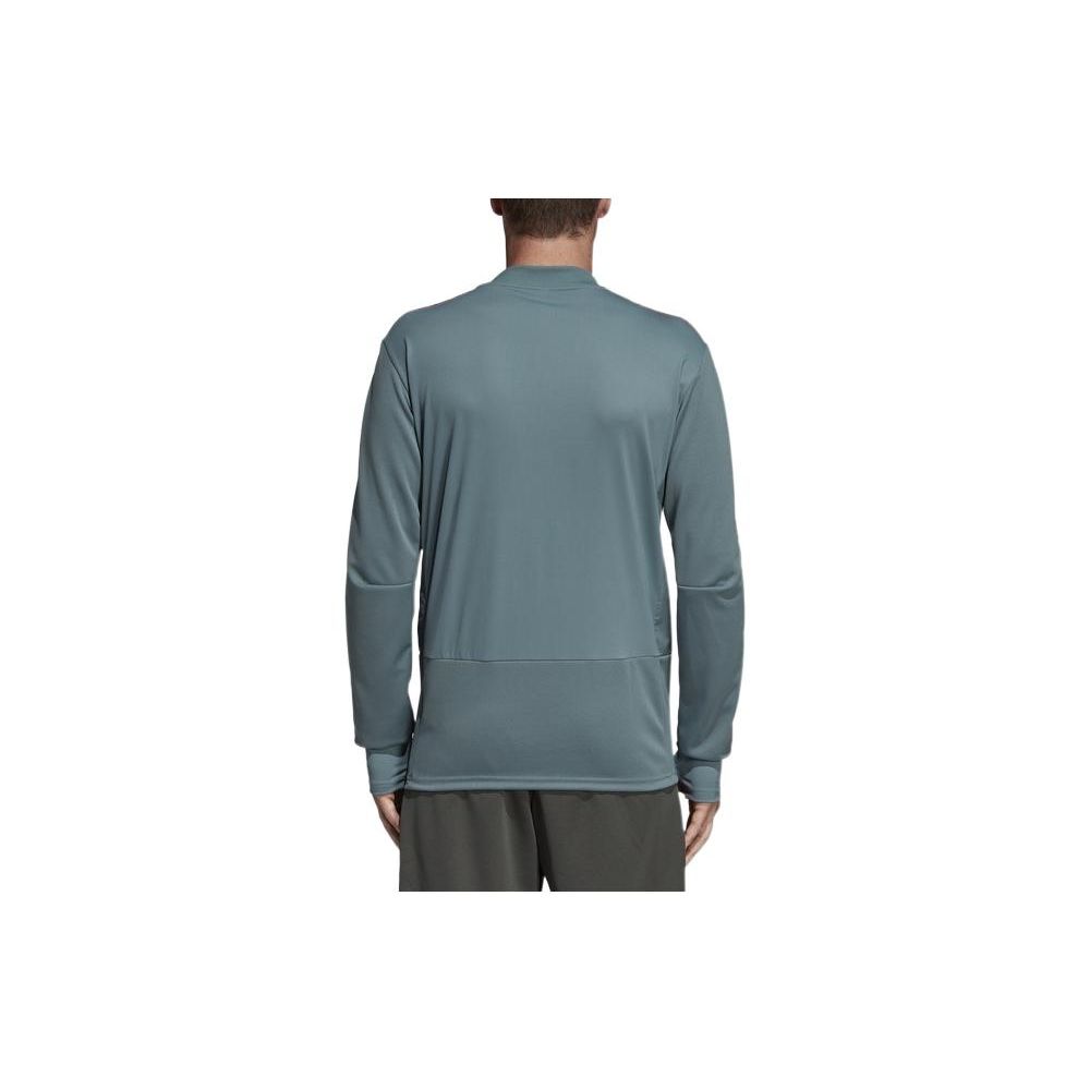 adidas FCB TR Top Spliced Logo Print Stripe V-Neck Bayern Football Pullover Long Sleeve T-Shirt Men Tops CW7259