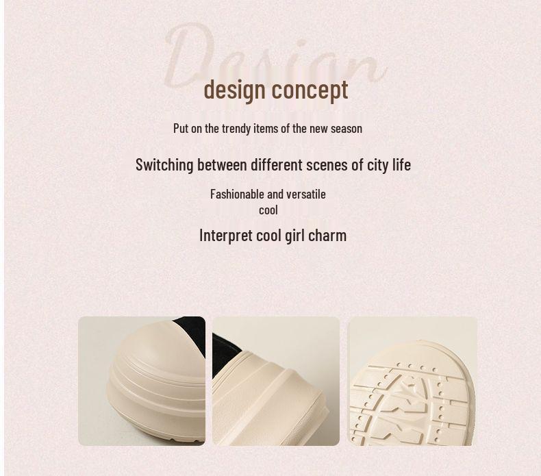 Thick-Soled Platform Martin Boots for Petite Women – 2025 Autumn/Winter, Versatile Lightweight Short Boots, Trendy and Casual Style.