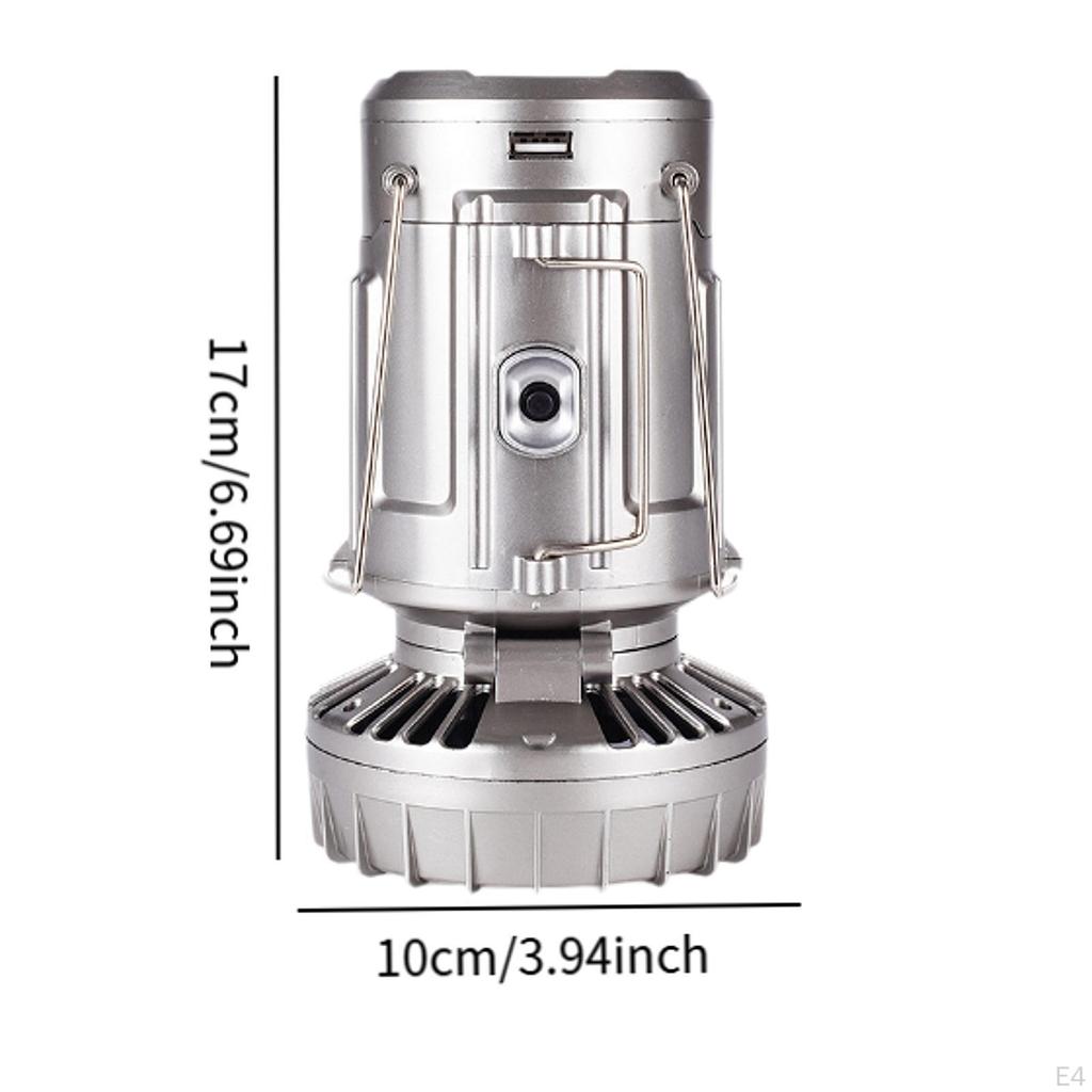 Camping Lantern with Fan Multifunctional Gear Solar Light Electric