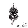 Flower Bud Charms Mini Floral Pendant Alloy Metal Leaf Findings Elegant Plant Jewelry Making Supplies For