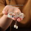 Elegant Shoushan Stone Layered Beaded Bracelet: Women's Light Luxury, Exquisite High-End National Style DIY Accessory