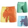 Men's Swimming Beach Shorts Summer Magical Change Color Pants Casual Sports Temperature Color EMA