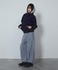 CHICKS Fleece Side Pintuck Balloon Jogger Pants Melange