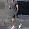 LISM-chándal de verano para hombre, camiseta informal, pantalones cortos, conjunto de dos piezas, ropa deportiva para hombre, conjunto para hombre de manga corta de Color sólido, traje deportivo