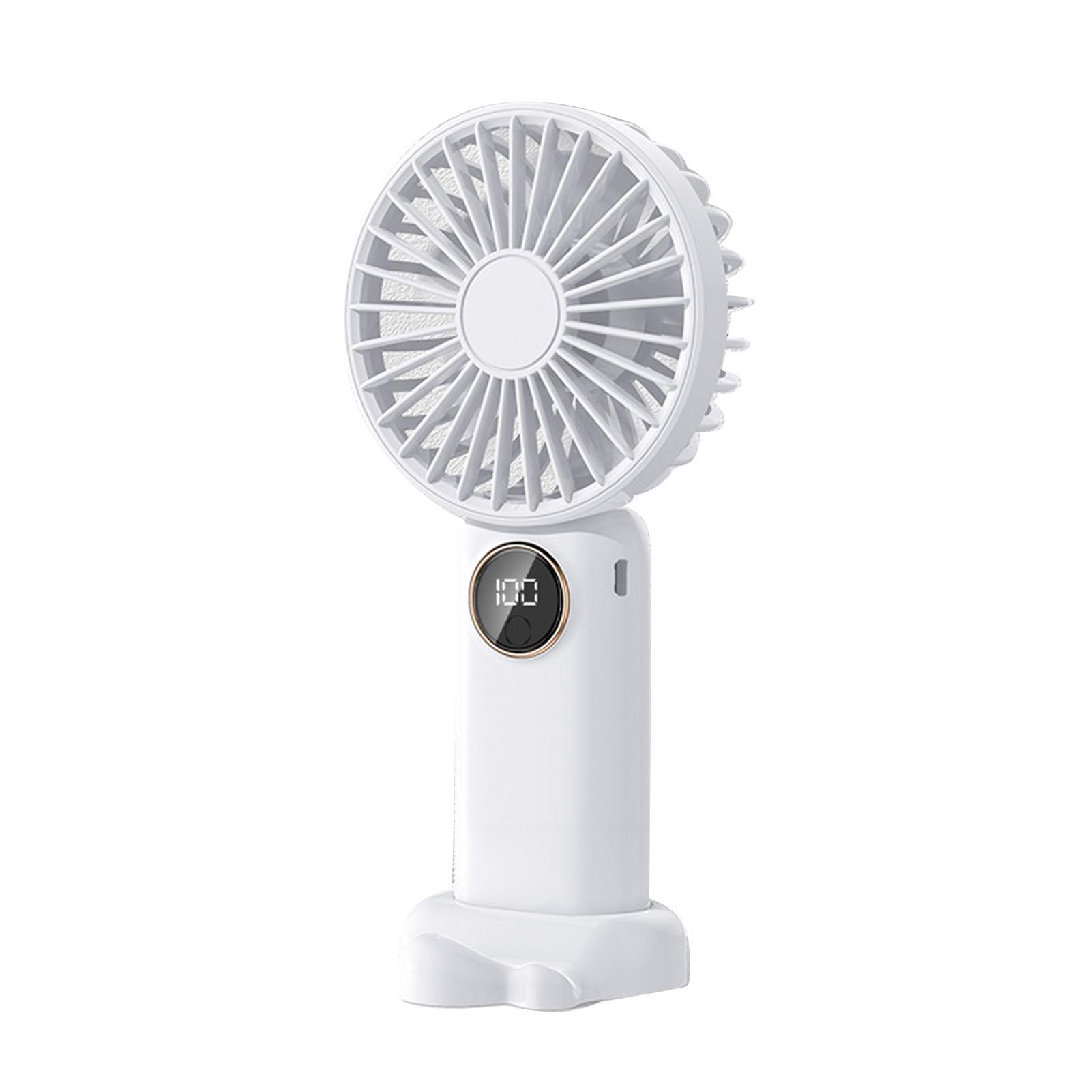 

Мини Портативный Вентилятор Зарядка USB Цифровой Дисплей Ручной Карманный Вентилятор для Офиса и Дома Розовый