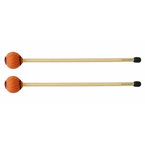 Saito Vibraphone Mallet, Takashi Oi Model [Regular], Wool-Wound Head, Hardness: HH (Heavy Hard), Length: 31cm