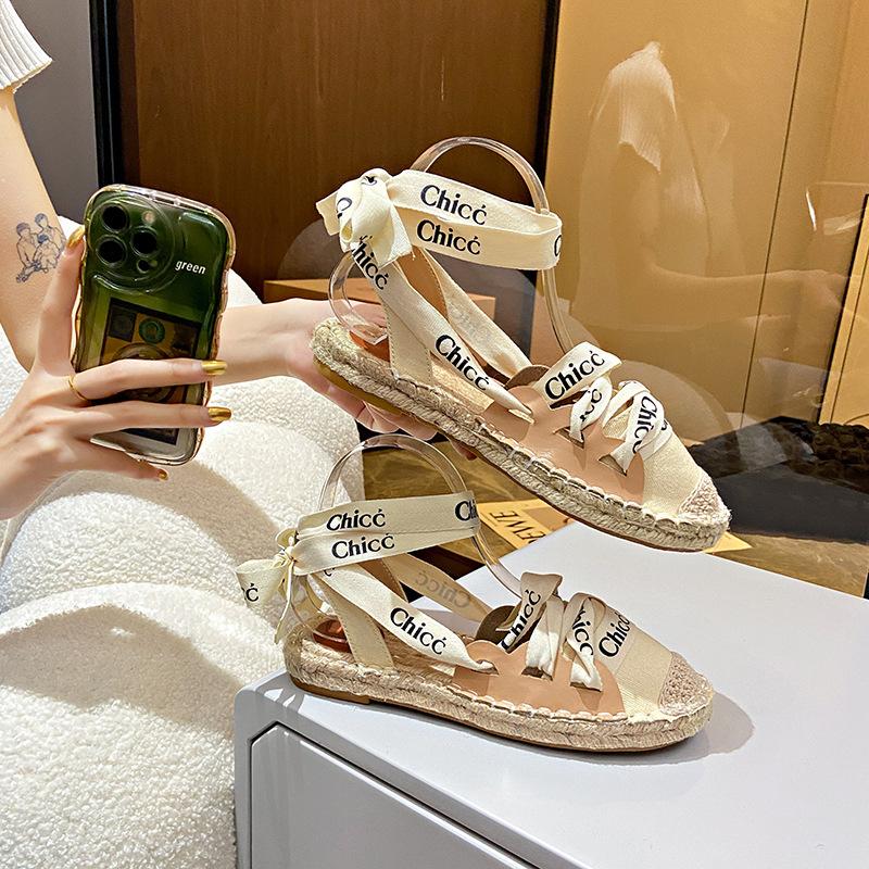 

Fashion New Summer Women s Personalized Espadrille Strap Flat Roman Style Baotou Sandals Fashion Outdoor Beach Women s Shoes Size 35-40 40 покинуть белый