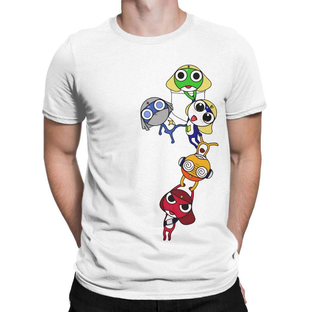 Men Womens TShirts Funny Sgt Frog Keroro Awesome 100 Cotton Tees Short Sleeve  T Shirts Crewneck Clothes Party