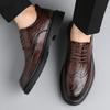 Men's Business Leather Shoes Classic casual style Office high-quality thick soled shoes Outdoor Fashion Brogue Versatile