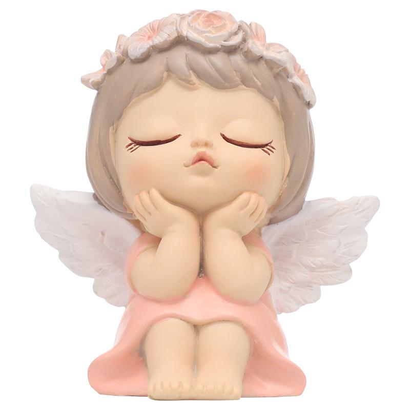Creative Hani Little Angel Resin Ornaments - Desktop Decorations for Home or Gift