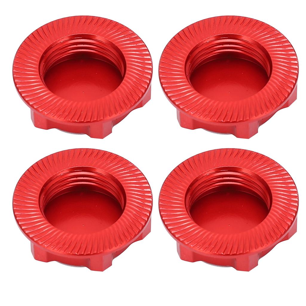 Lightweight Aluminum Alloy Hex Wheel Nuts 17mm Anti Loose Dustproof Hex Nut for 18 RC CarRed