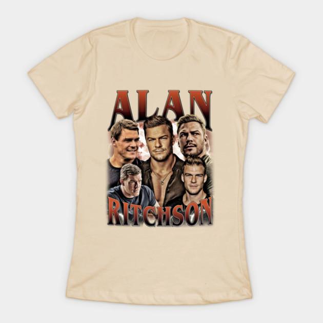 Alan Ritchson Vintage Unisex Tričko 100% Bavlna Unisex Kulatý Výstřih Krátký Rukáv Nadměrná Velikost Y2k Populární Móda Streetwear Fanoušci Dárky