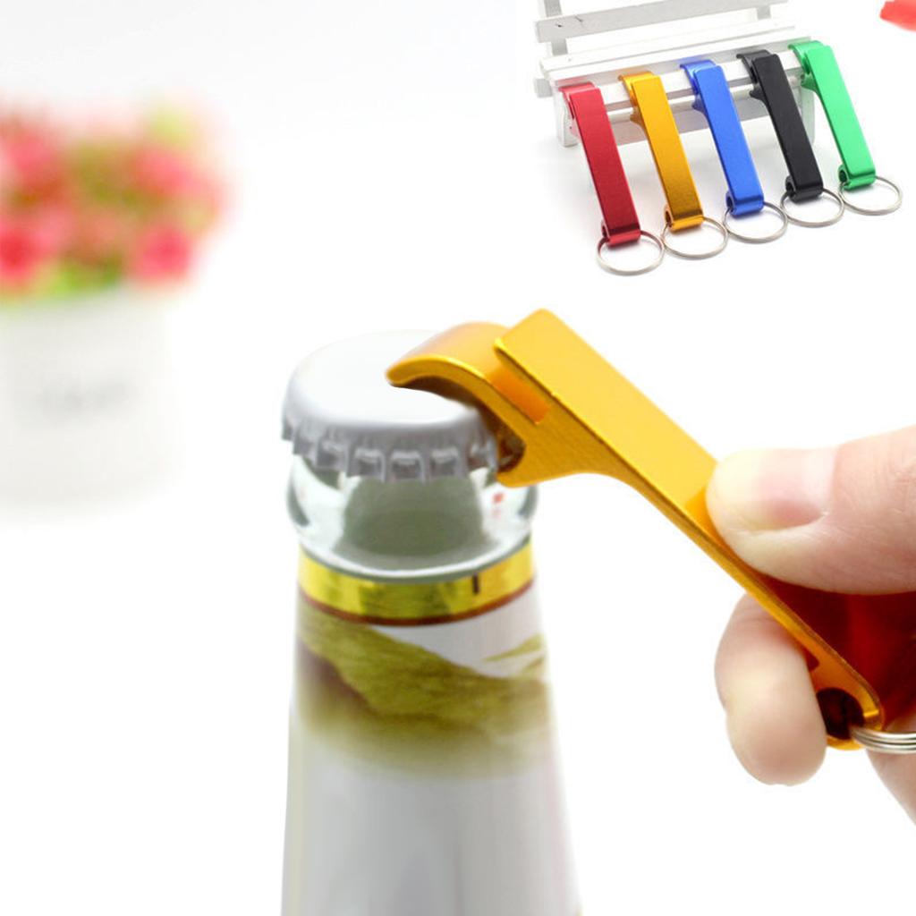 50pcs Keychain Bottle Opener Aluminum Alloy Simple Operation Portable Beer Bottle Opener Can Opener