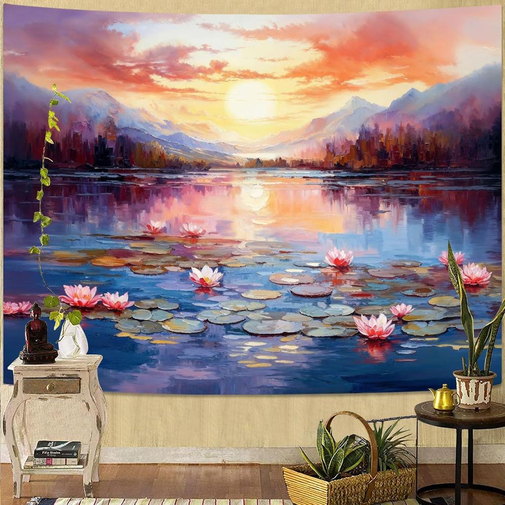 Landscape Tapestry Scenery Art Wall Tapestries Nature Wall Decor for Bedroom Living Room Backdrop Fantasy Mountain