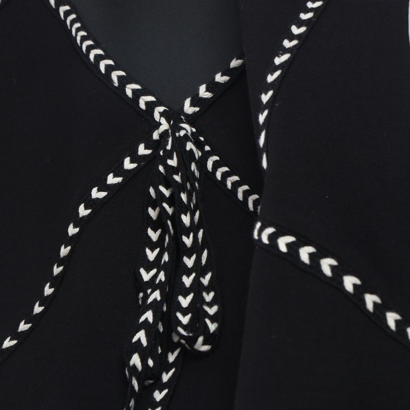 

French style Chu Mouth Order ~ Size Big Hide Belly! Women Silk and Cotton A Word Three-Dimensional Side Stripe Lace-up Lantern Sleeve Dress Color 2XL