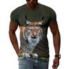 Sommer Mode Persönlichkeit Lynx Grafik T Shirts Männer Hip Hop Street Style Spaß Tees Trend Casual Gedruckt Oansatz Kurzarm tops