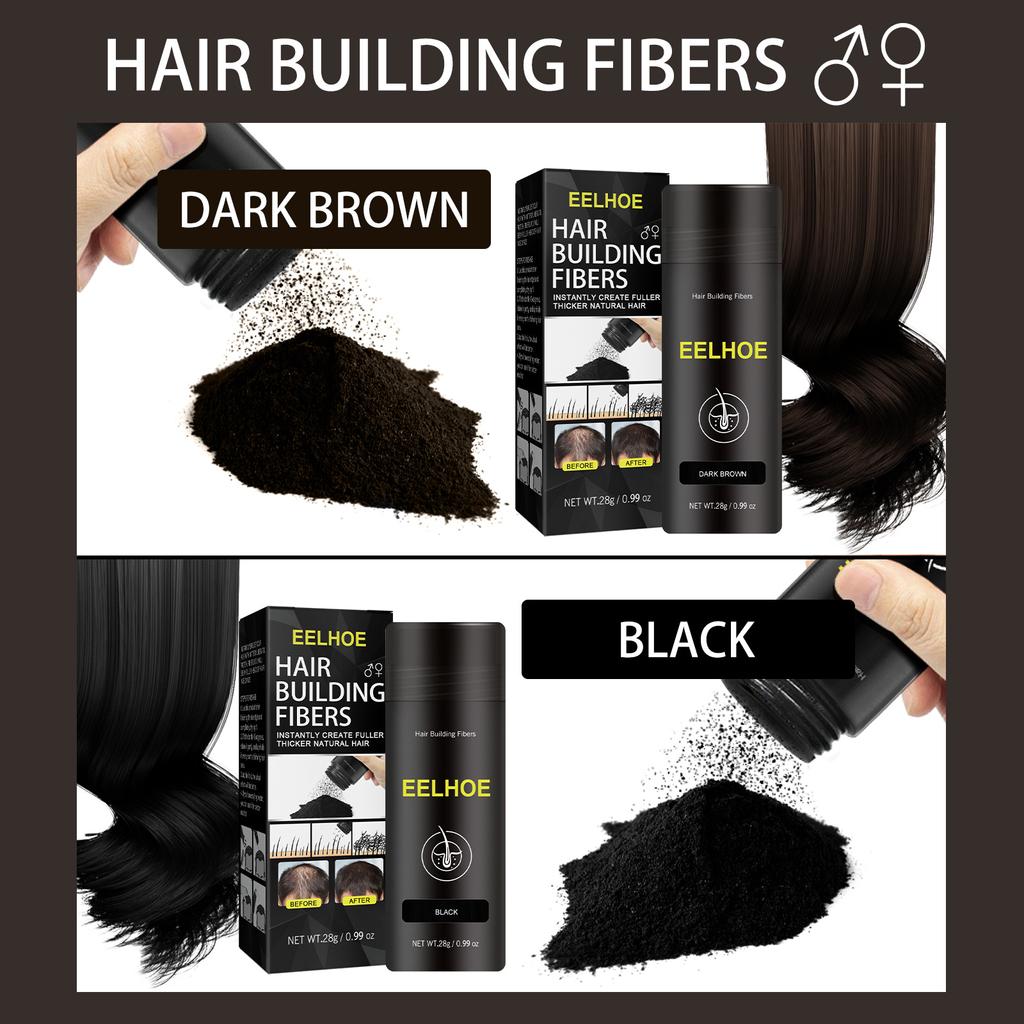EELHOE Hair Fiber Powder Top Covering Hair Care Volumetric, Fluffy, Lightweight and Naturally Smooth Powder