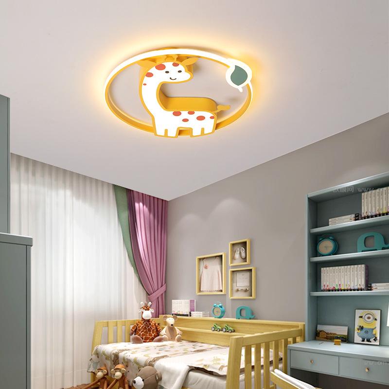 2025 Modern Giraffe Cartoon Ceiling Lamp for Children's Bedroom