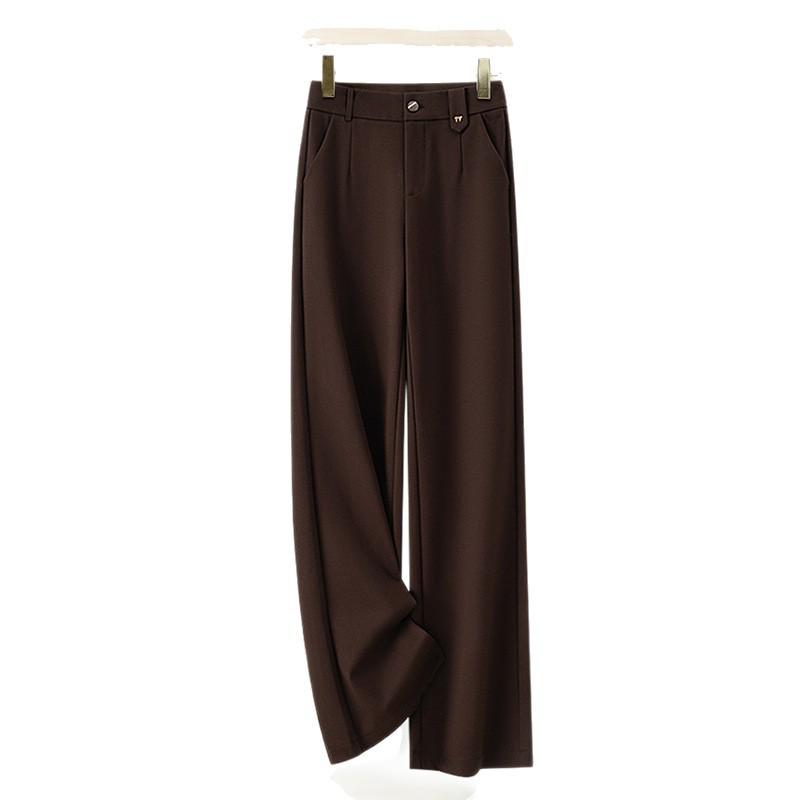 Women's High-Waisted Wide-Leg Pants - Spring/Autumn 2026 Collection, Slimming and Versatile