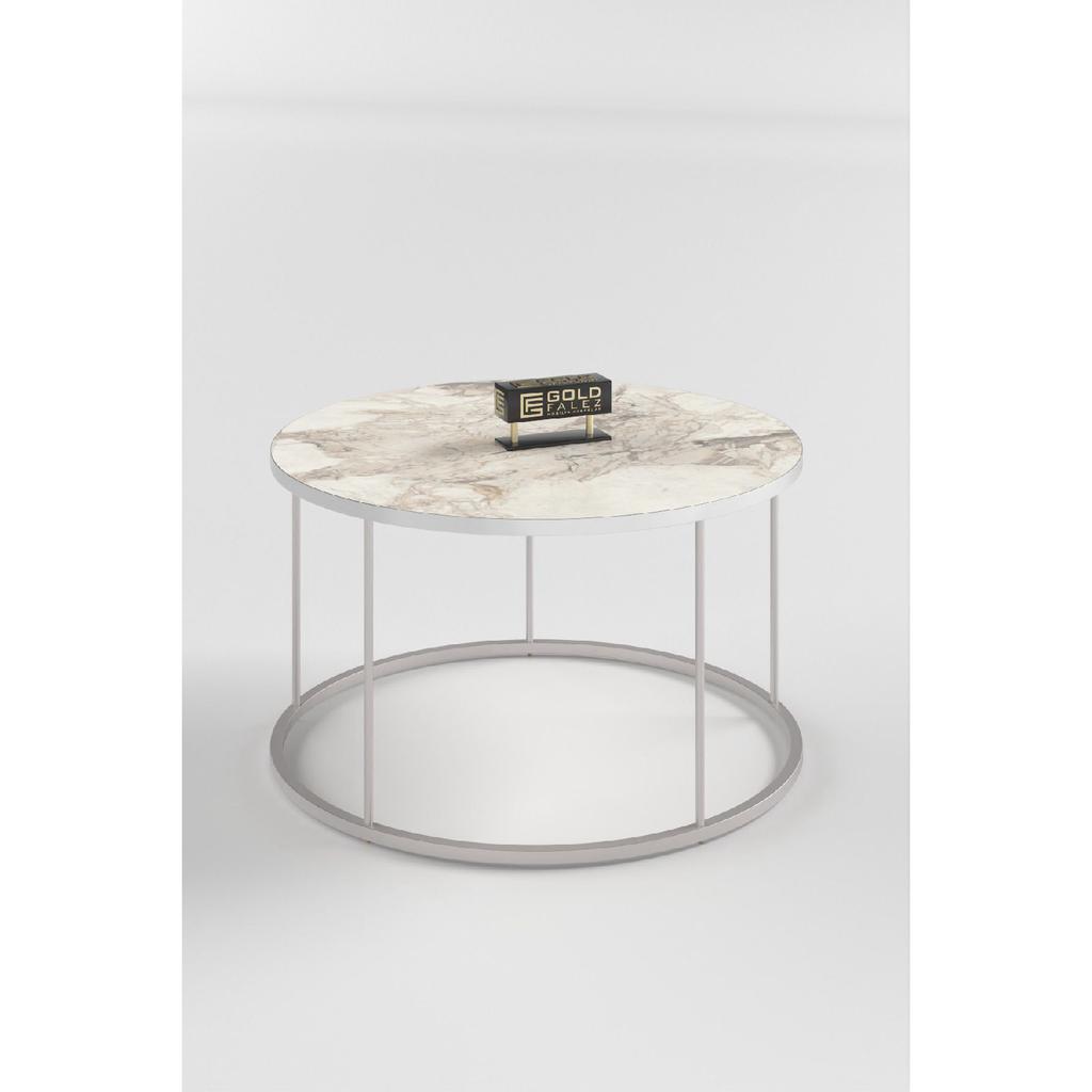 Coffee Table And Nesting Table Terra Silver White
