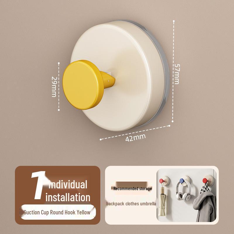Traceless No-Punch Suction Cup Wall Hook for Bathroom – Strong Adhesive, Heavy Load-Bearing Design