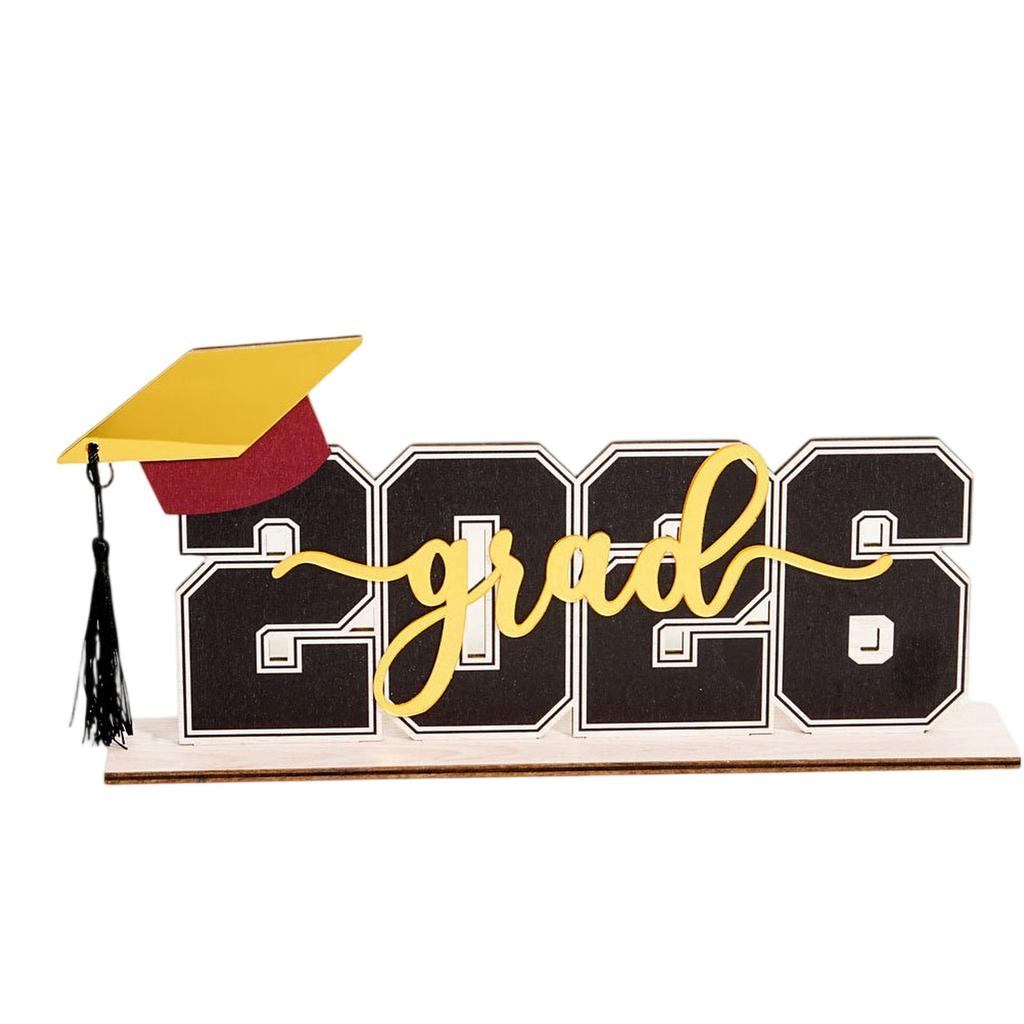 Three Dimensional 2026 Graduation Wooden Holiday Decoration Ornaments Graduation Gifts