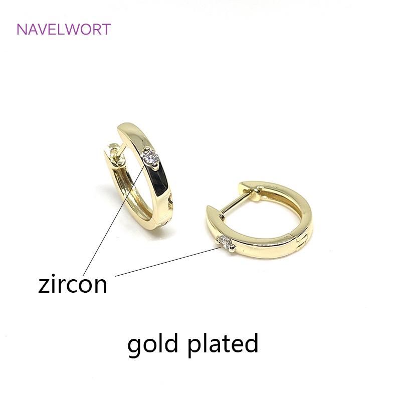 

Fashion Gold Plated Geometric Square/Heart Cubic Zirconia Hoop Earrings Brass Metal Crystal Huggie Earrings Jewelry For Women 2 pieces