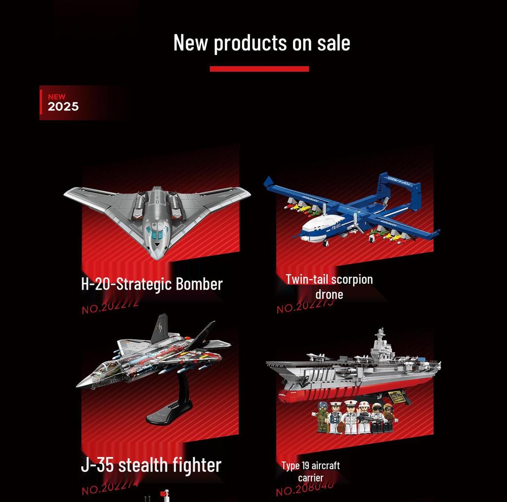 J-20 Stealth Fighter Compatible Model Kit for LEGO