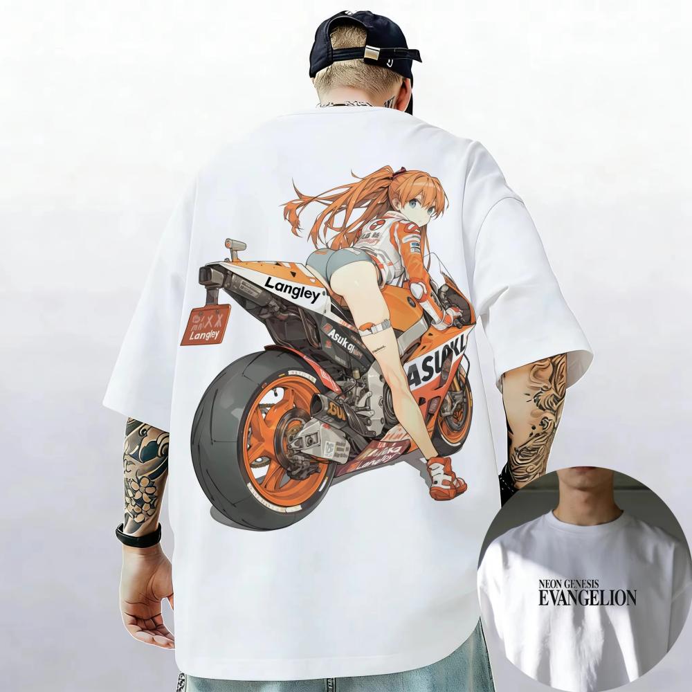Neon Genesis Evangelion Ayanami Rei Asuka Classic Style Short Sleeve T-shirt Men Women 2026 Summer Parent-Child Cotton Tee Tops
