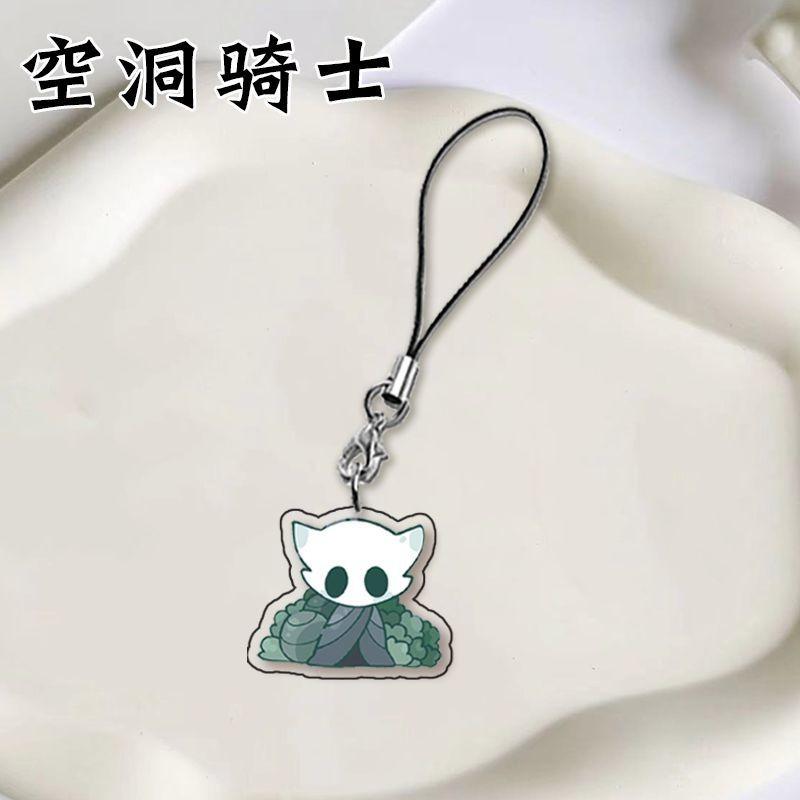 Hollow Knight Game Telefoonketting Dubbelzijdig Leuke Sleutelhanger Cartoon Anime Hanger Student Rugzak Lanyard Decoratie Cadeau