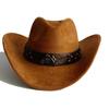 Vegan suede cowboy hat jazz panama hat unisex women's hat wide brim cowboy hat women's hat  cowboy hat