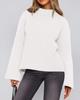 2025 Autumn/Winter Women's Casual Loose Solid Bell Sleeve Knit Sweater