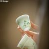 Hand-painted Dark Green Bamboo Small Tea Cup Chinese Style Antique Kungfu White Porcelain Single Fragrant Tea Cup