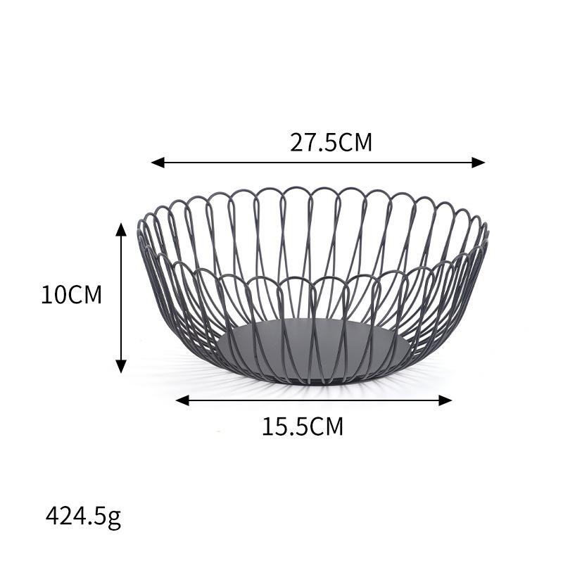 Nordic Iron Fruit Basket Modern Creative Household Living Room Single Light Normal Surface Inside Base Fixed Keep