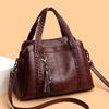 New Middle-aged Mother Bag, Simple Handbag, Fashionable and Personalized Soft Leather, Large Capacity Single Shoulder Crossbody Bag