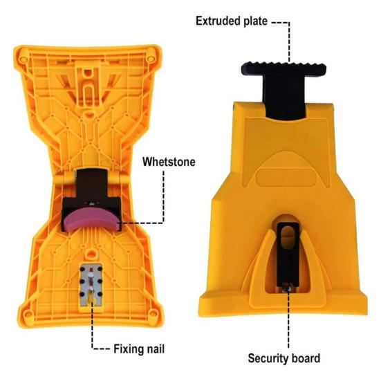 

Universal Chainsaw Sharpener Kit Easy-to-use Chainsaw Sharpening Tool with Whetstone Portable Chainsaw Sharpener for Two-Hole Chainsaws A