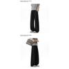 Vintage American Old Money Style Pleated Spliced Mens Summer Casual Long Pants