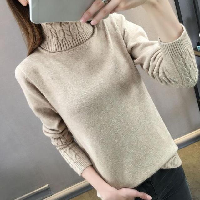 Pull Femme Chic Col Roulé Manches Longues – Tricoté Doux Pour Automne Hiver – Grande Taille, Confortable Et élégant