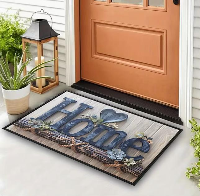 Door Mat Colorful Heart-shaped Floor Mat Soft and Non Slip Carpet Decoration in Foyer Bedrooms Kitchens Living Rooms Corridors