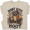 Coffee Owl Dont Give A Hoot T-Shirt Funny Beanie Coffee Lover Tee