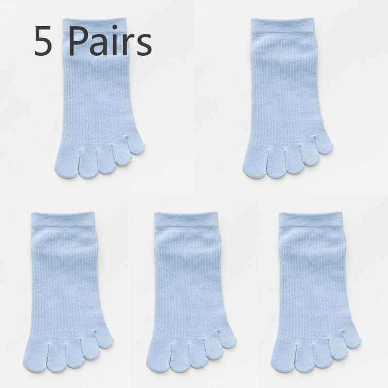 5 Pairs of Female Summer Thin Lovely Deodorizing Sweat Absorbing Breathable Five Toe Socks