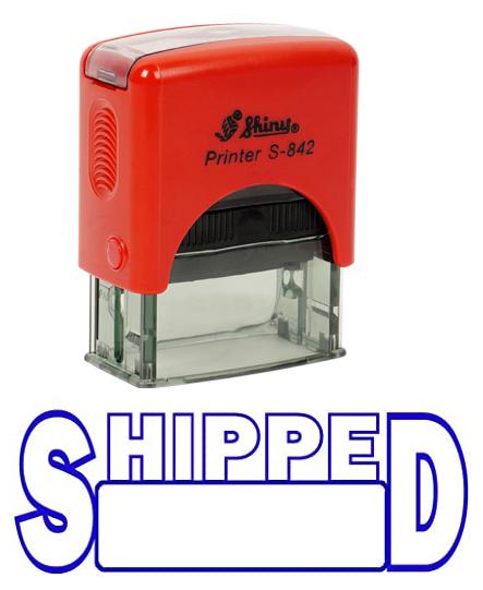 SHIPPED Self Inking Rubber Stamp Custom Shiny Office Stationary Stamp